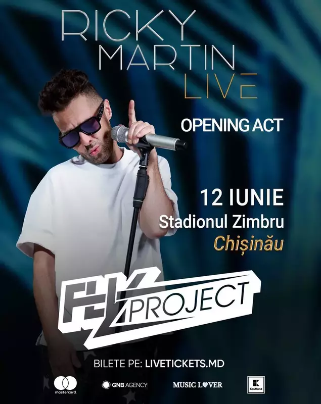 Fly Project cântă la Chișinău în dechiderea lui Ricky Martin