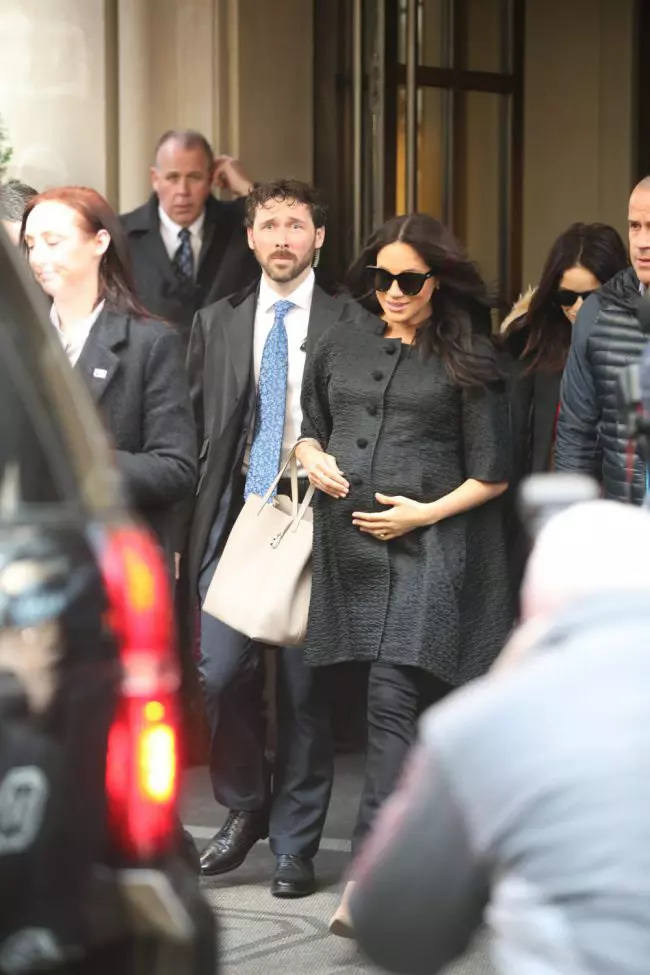 Meghan Markle is Spotted Leaving the Mark Hotel in New York City.