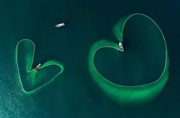 Hearts on the sea by Nguyen Phan Xuan