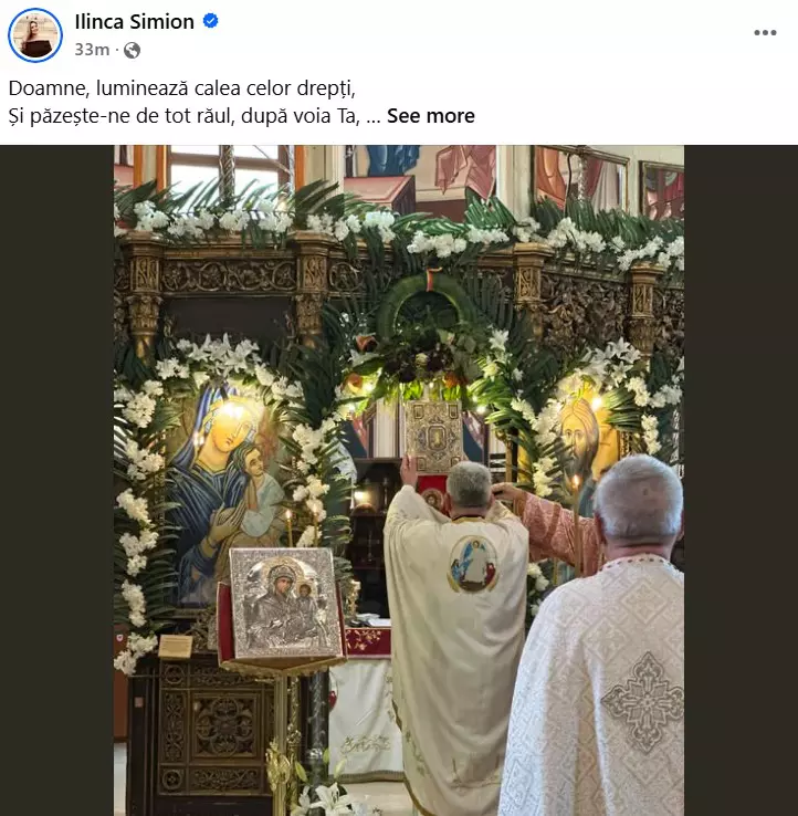 Ilinca Simion la biserică