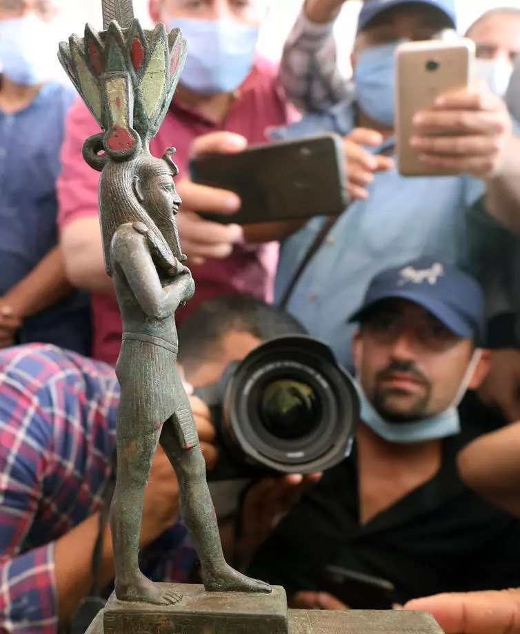 A collection of 59 coffins uncovered in Saqqara