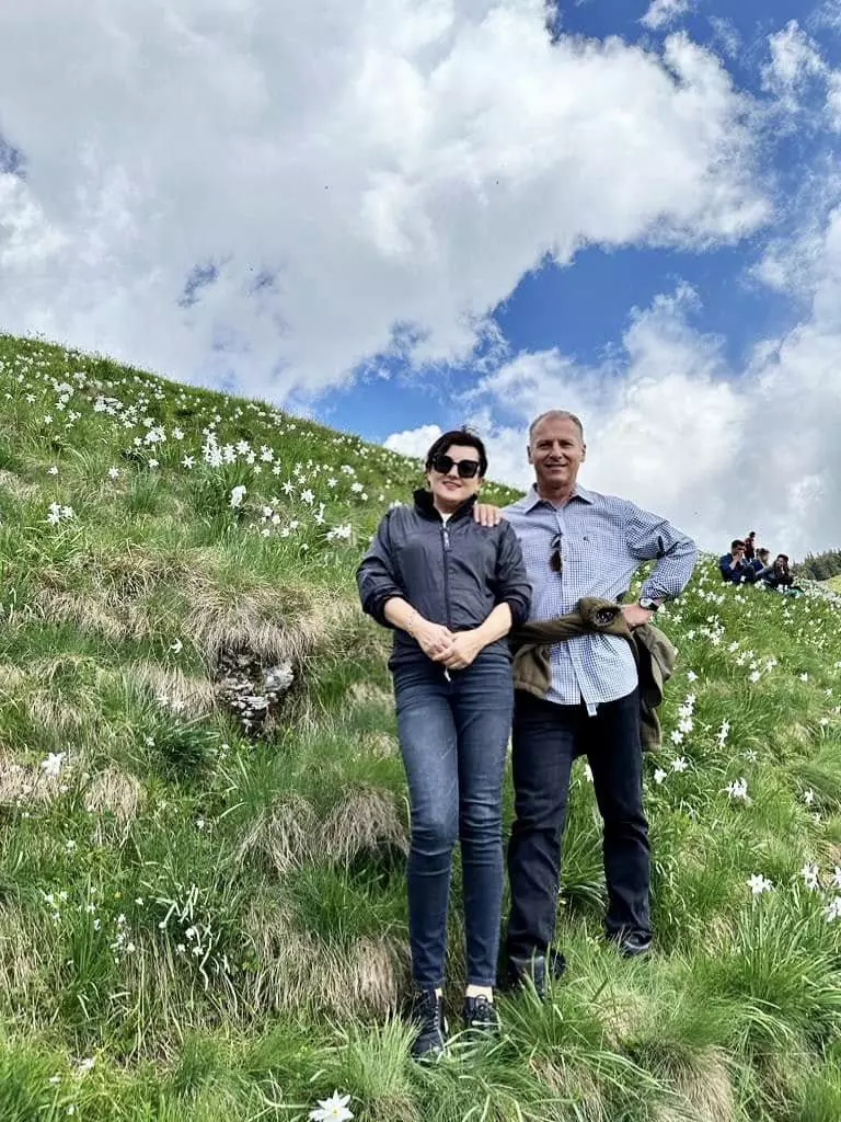 Dinu Iancu Sălăjanu și soția sa