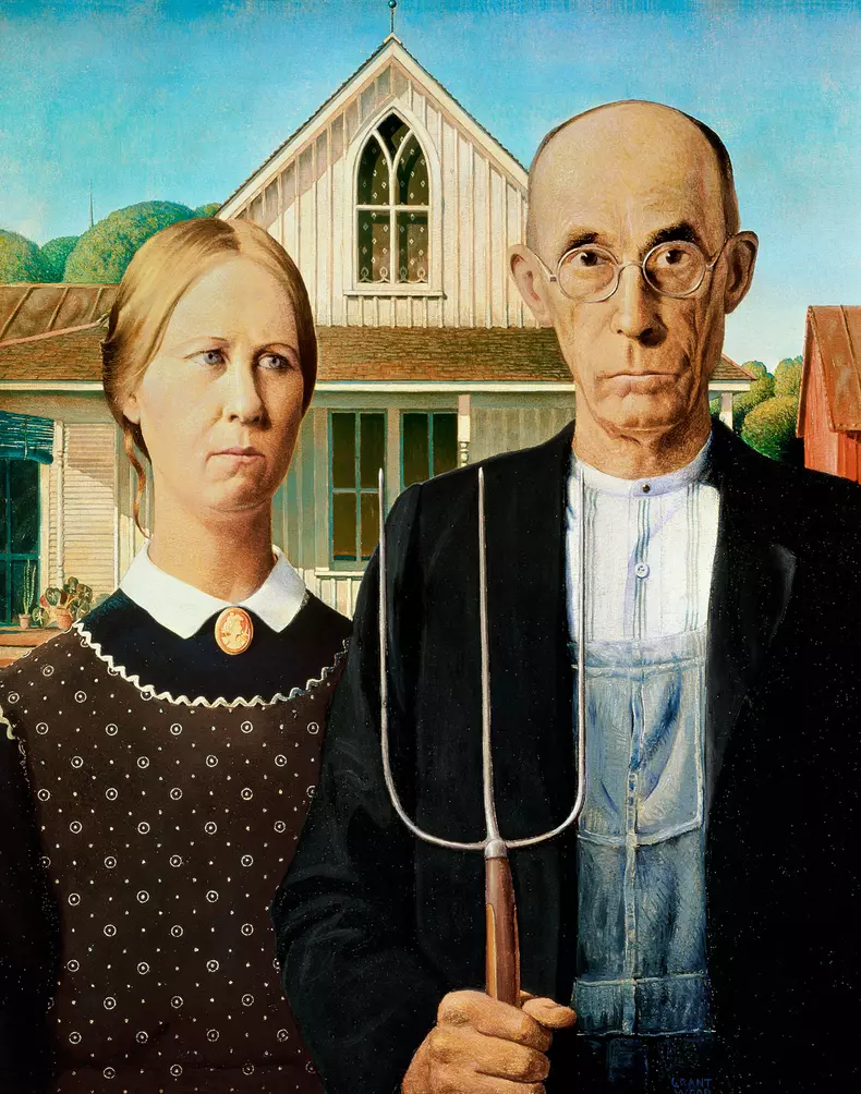 “American Gothic” de Grant Wood - originalul