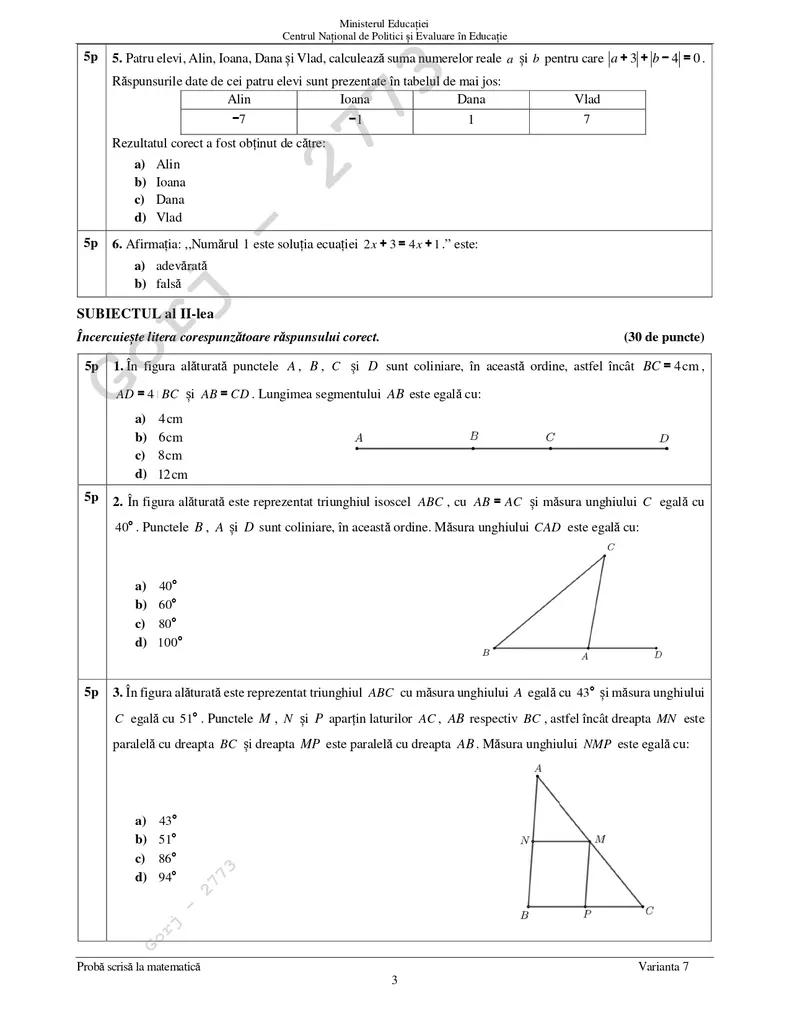 subiecte matematică evaluarea nationala 2024 (3)
