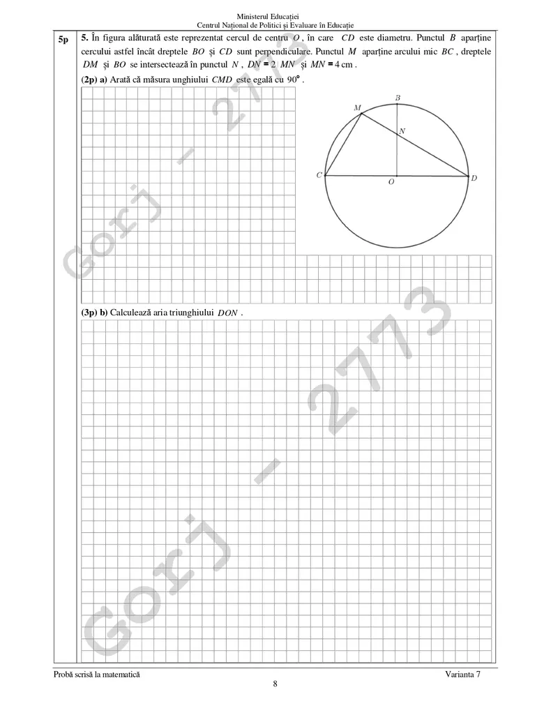 subiecte matematică evaluarea nationala 2024 (8)