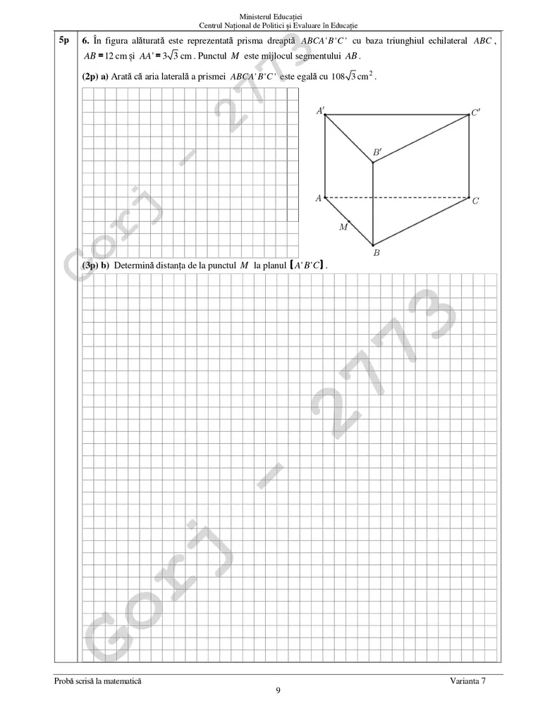 subiecte matematică evaluarea nationala 2024 (9)
