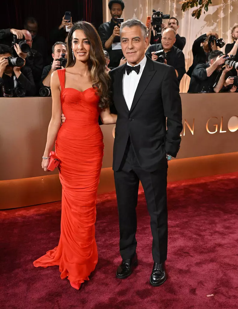 Amal Clooney și George Clooney la Globurile de Aur 2026
