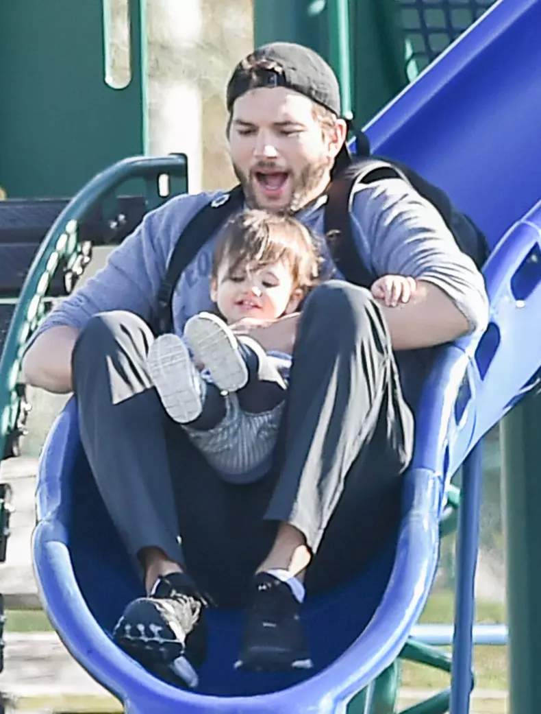 Semi-Exclusive... Ashton Kutcher At The Park With Wyatt In New Orleans