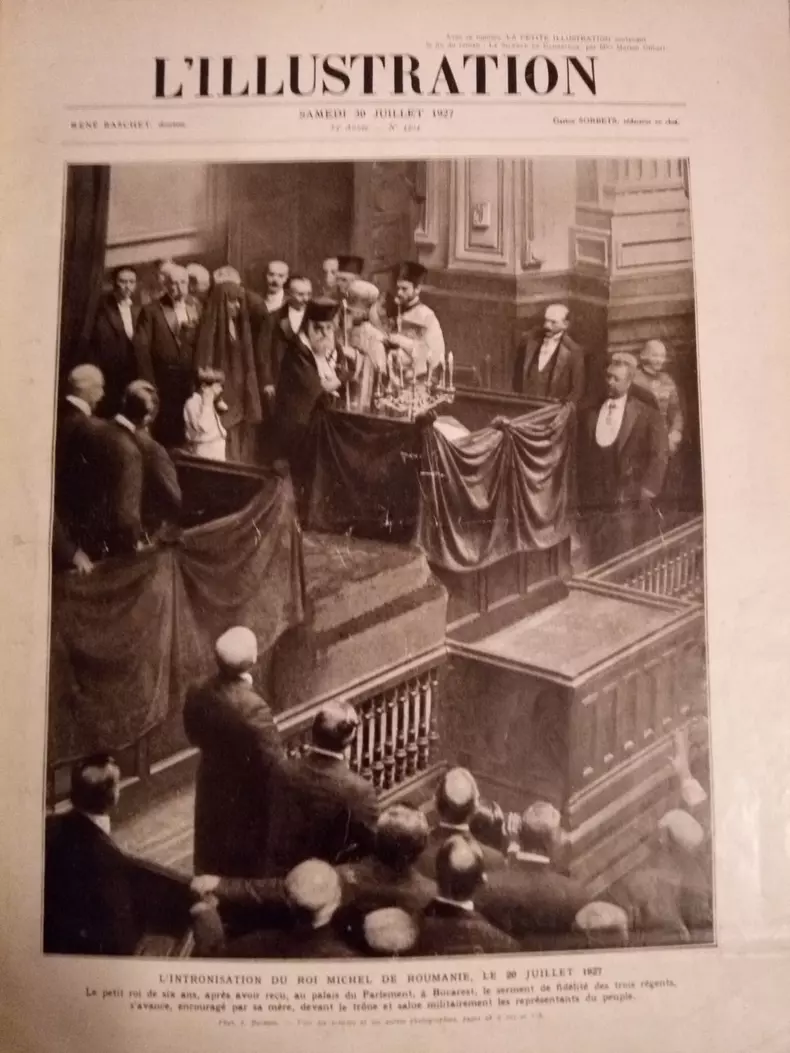 5 Ziar de la 1927 in care se scria despre moartea Regelui Ferdinand si inscaunarea regeleui Mihai I