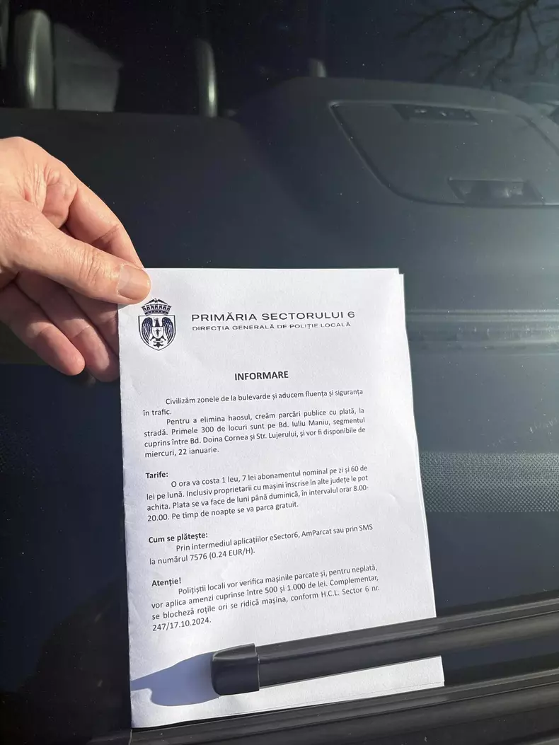 parcare cu plata sector 6 - Foto Facebook4