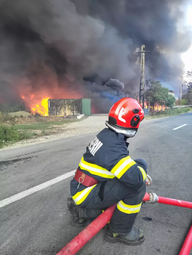 Incendiu vegetatie uscata Giurgiu-1