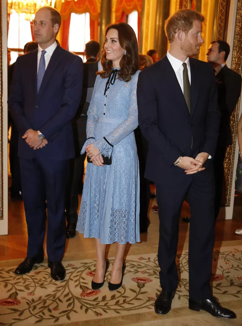 The Duke and Duchess of Cambridge and Prince Harry attend a mental health reception