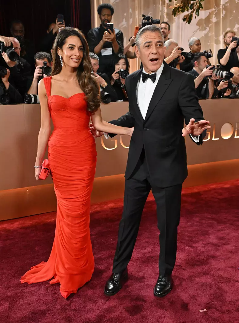 Amal Clooney și George Clooney la Globurile de Aur 2026