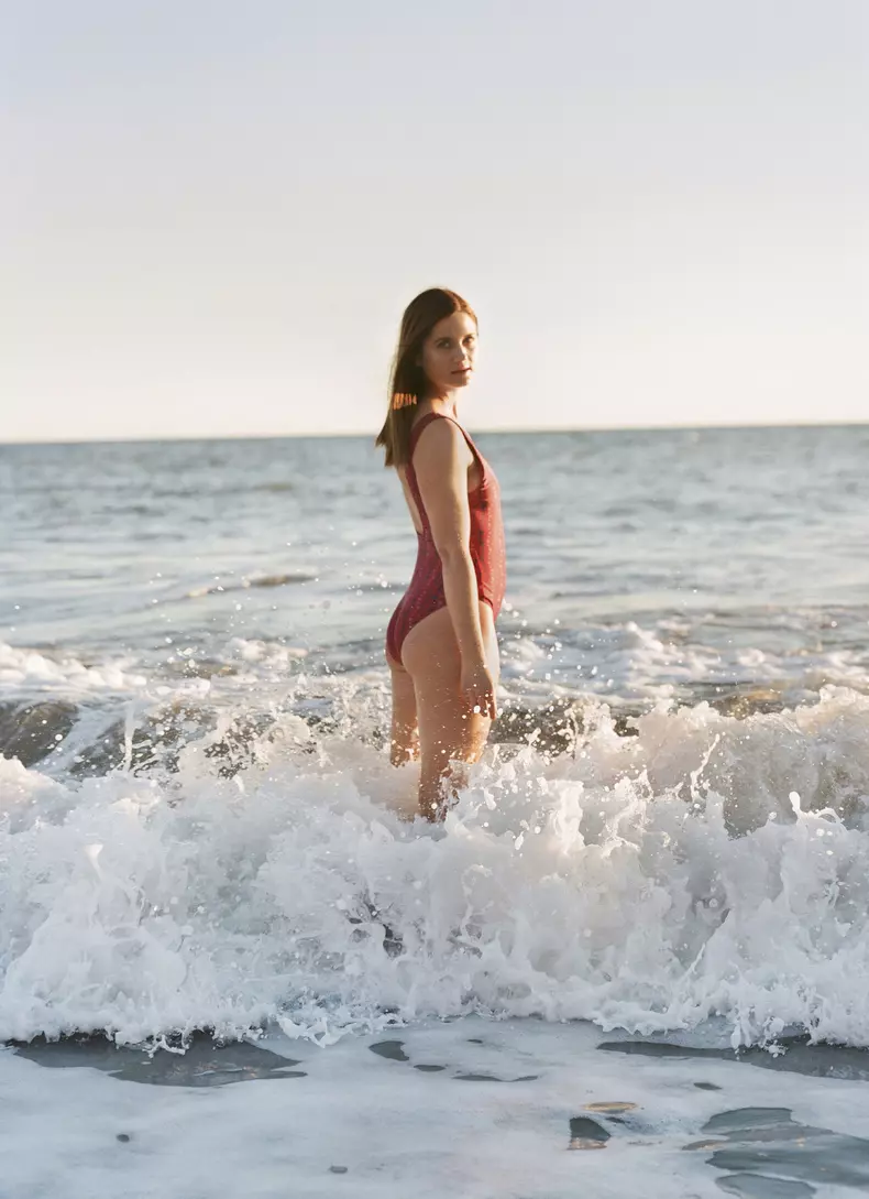 Harry Potter's Ginny Weasley looks magical modelling swimwear made from recycled bottles