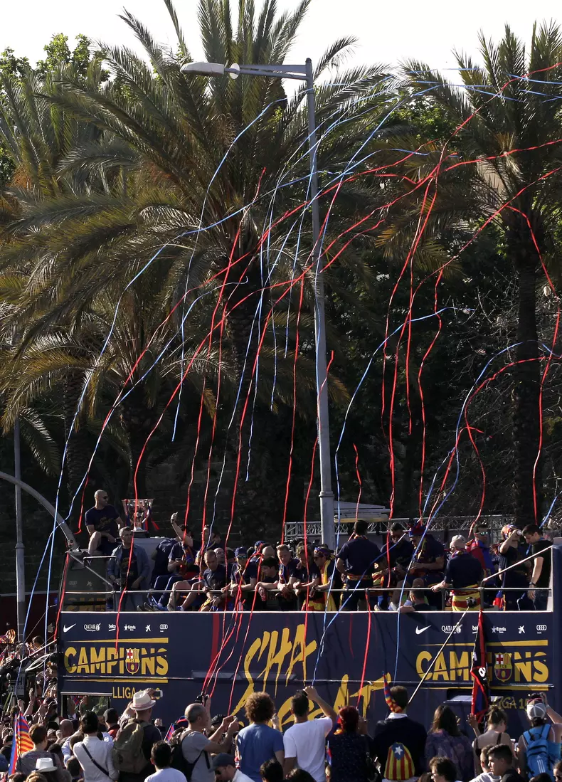 BARCELONA FC CELEBRATES LIGA TITLE