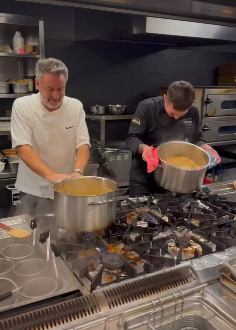 Chef Sautner si Michele la Oliveto_3