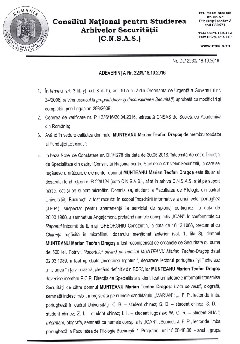 adeverinta marian munteanu 1