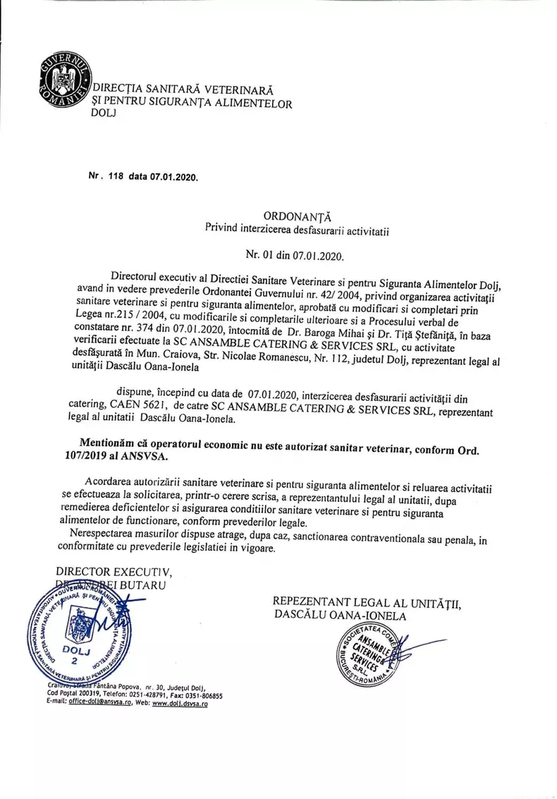 ordonanta DSV Dolj
