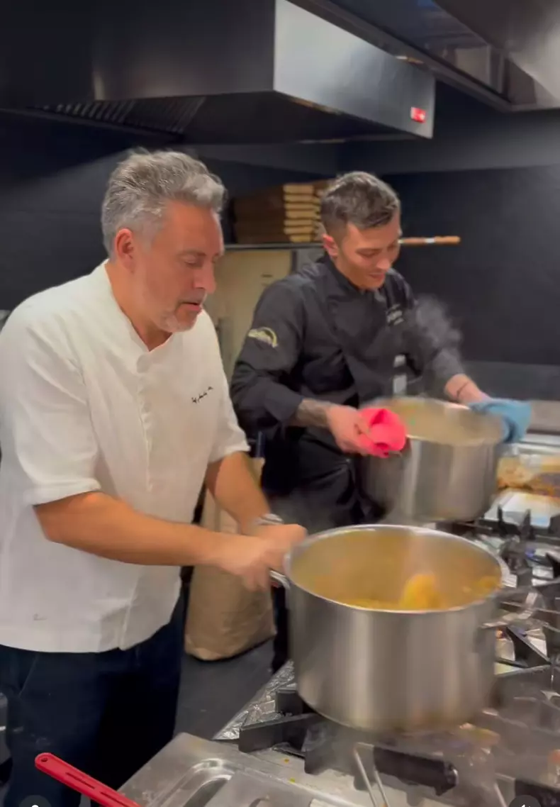 Chef Sautner si Michele la Oliveto_1