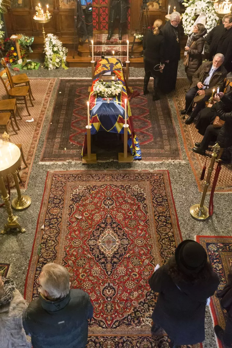 King of Romania Michael I's coffin in Lausanne