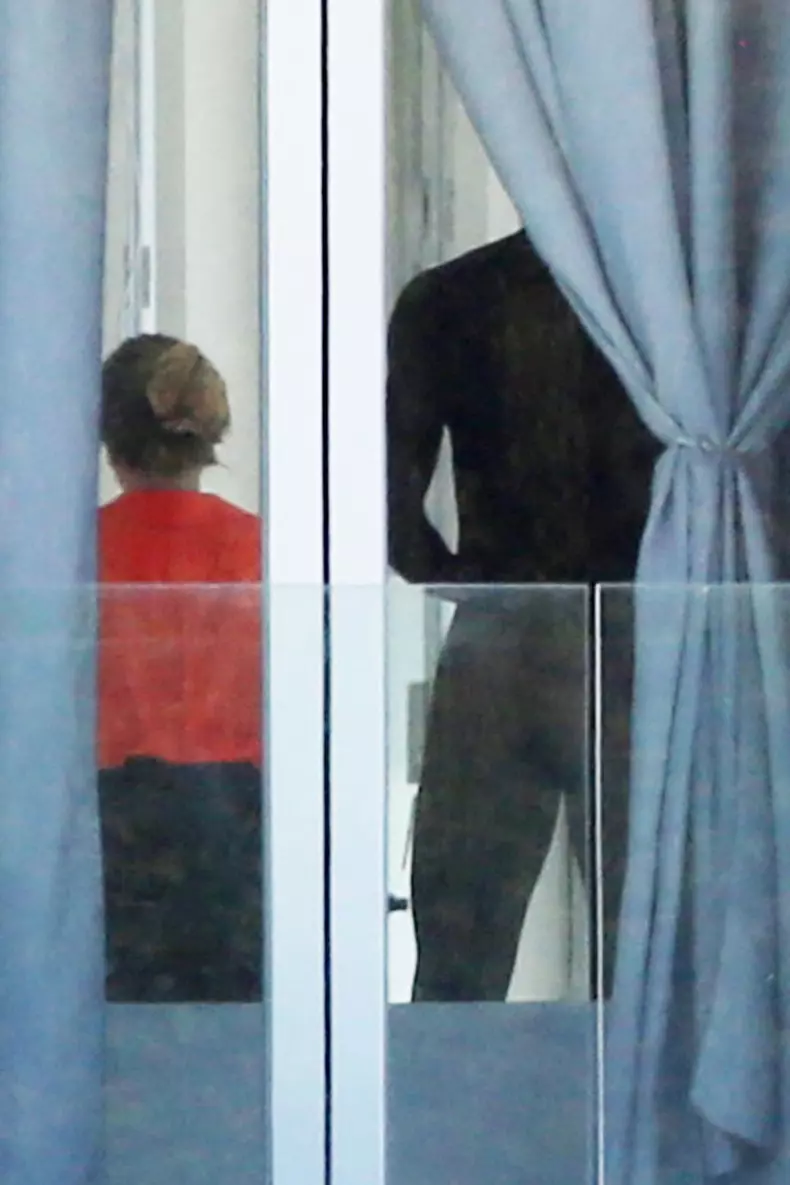 *EXCLUSIVE* Soccer superstar Paul Pogba spotted out in his underwear as he takes a call.