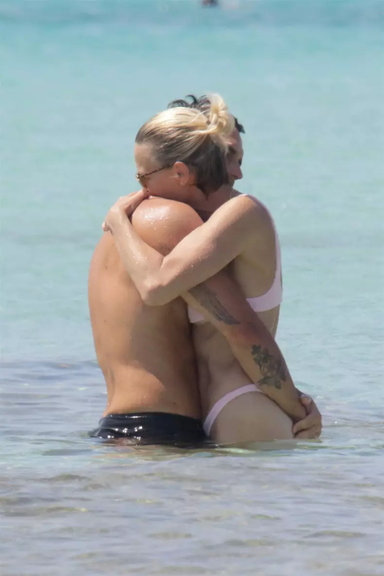 *EXCLUSIVE* Robin Wright and Clement Giraudet show PDA on holiday in Formentera