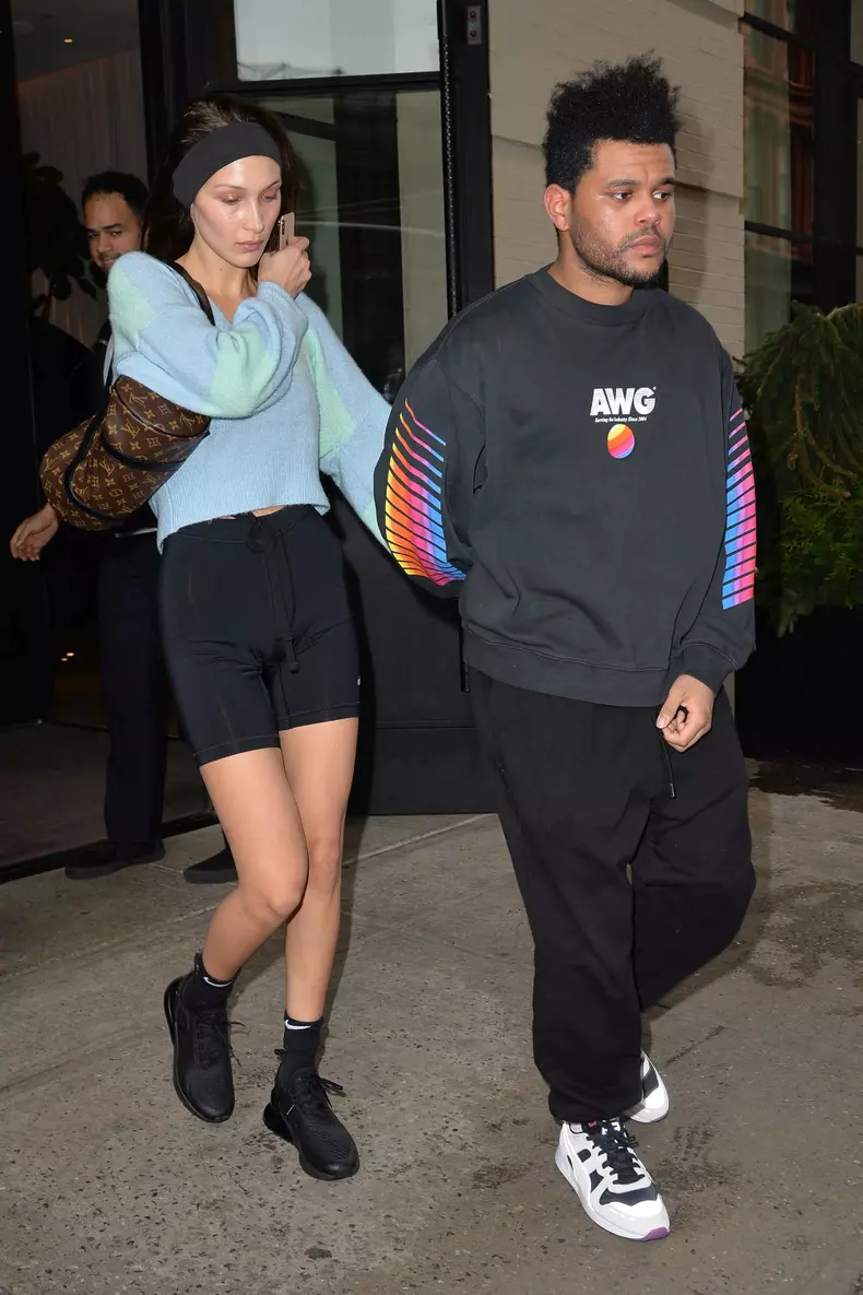 Bella Hadid and The Weeknd spotted out in Soho, NYC.