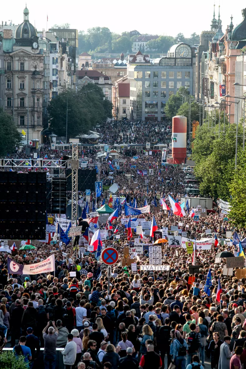 Czech protest against Prime Minister Babis and new Minister of Justice