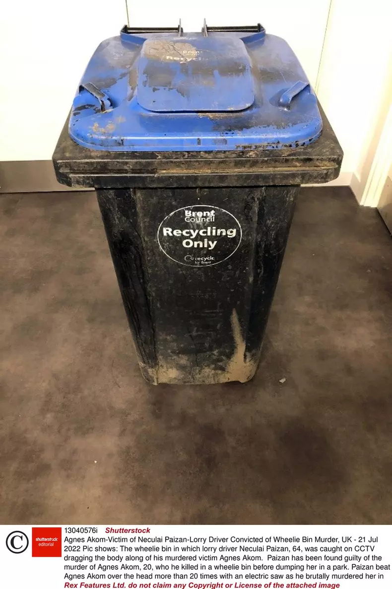 Agnes Akom-Victim of Neculai Paizan-Lorry Driver Convicted of Wheelie Bin Murder, UK - 21 Jul 2022