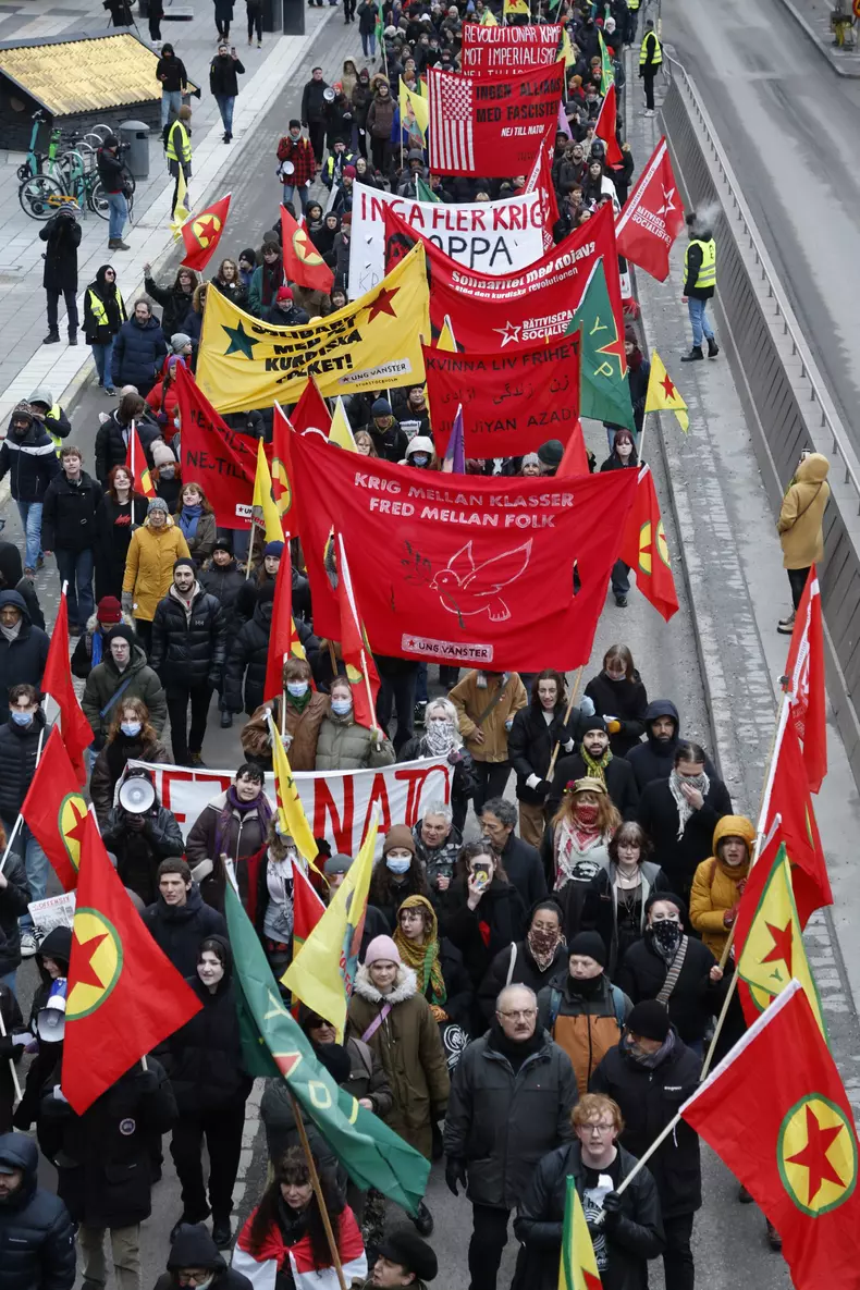 Demonstration against Turkey and Sweden's NATO bid
