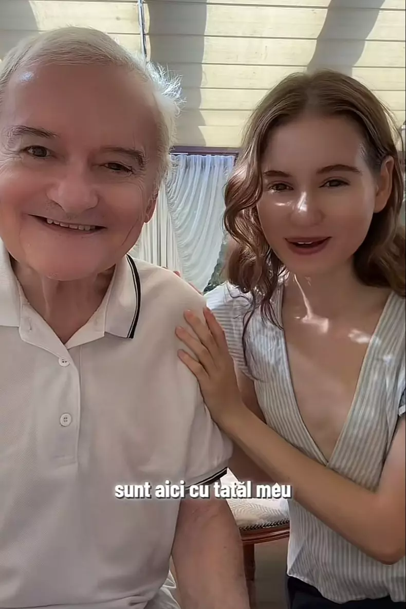 Irinel Columbeanu si fiica lui