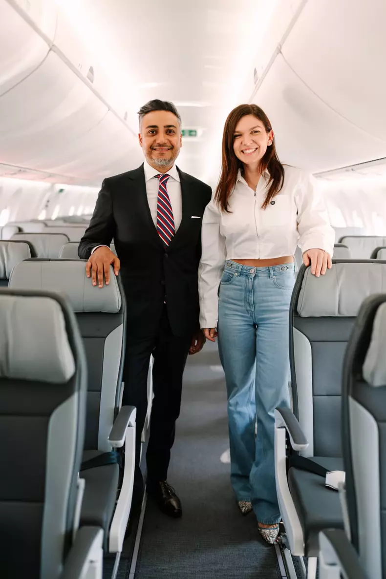 Simona Halep si Marius Pandel, CEO AnimaWings (2)