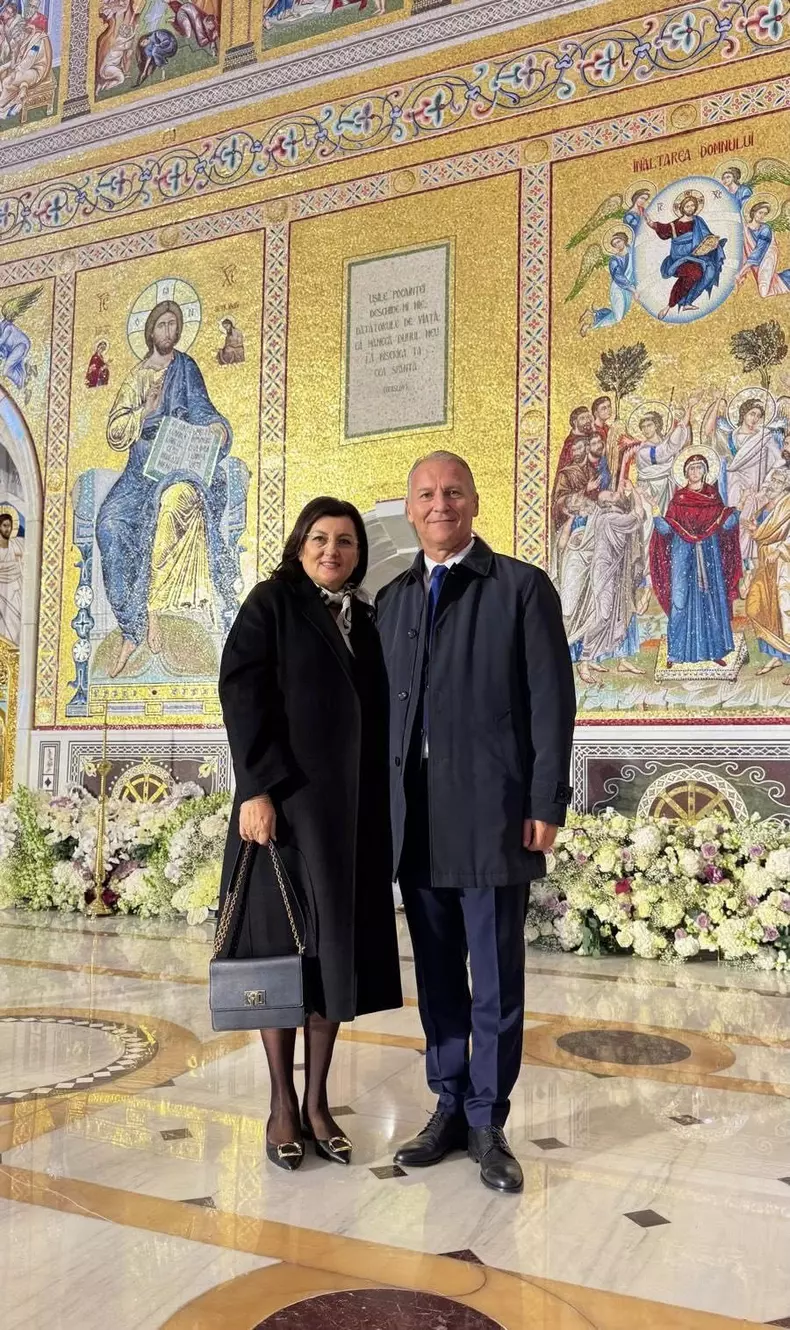 Dinu Iancu Sălăjanu și soția sa