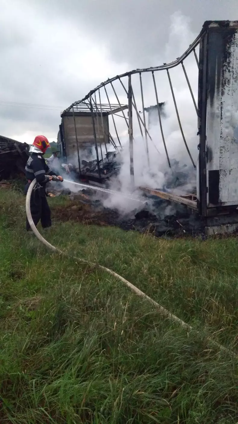 Incendiu la o hală de prelucrare a lemnului din judeţul Covasna (5)