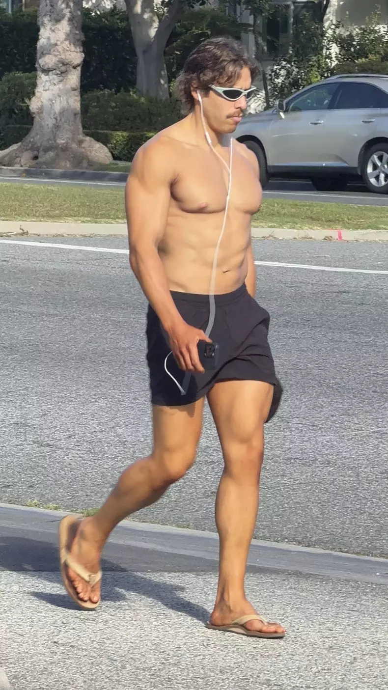 Arnold Schwarzenegger's son Joseph Baena is seen for the first time since winning his debut bodybuilding competition.