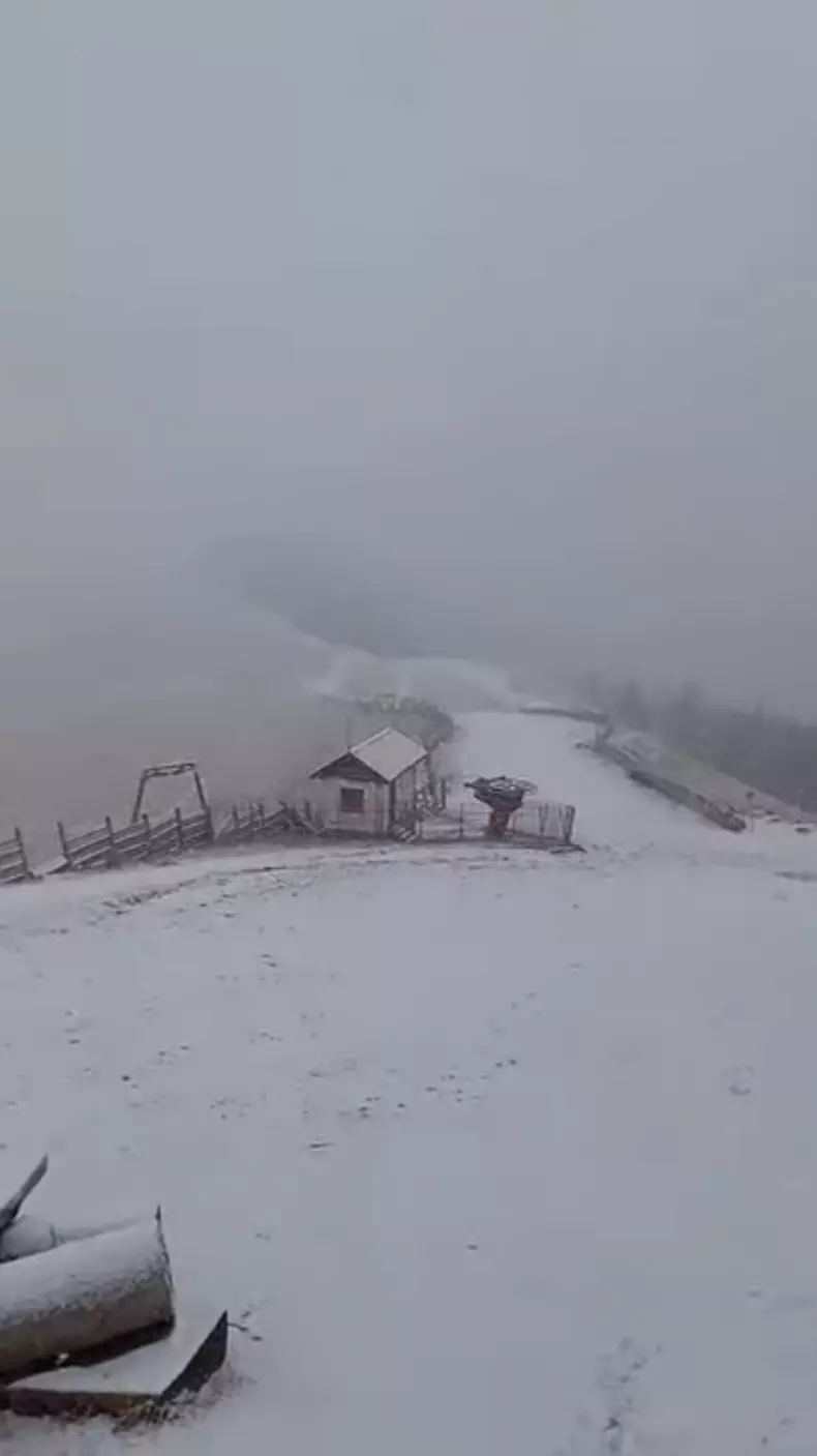 Zăpada a acoperit Sinaia, Predeal și alte zone de pe Valea Prahovei. Foto: Facebook Meteoplus