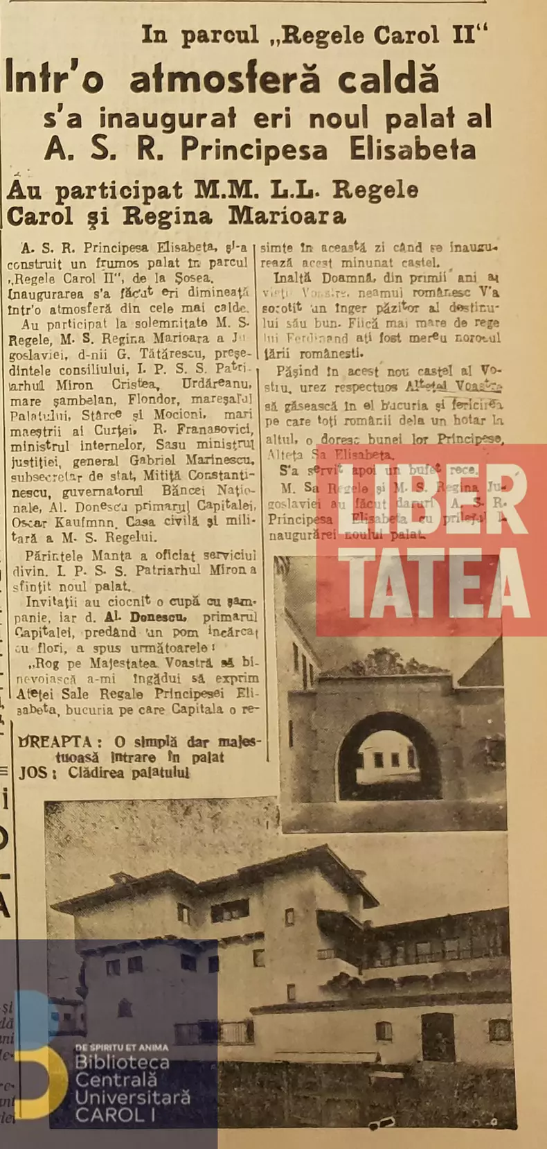 Inaugurare_palat_Elisabeta_ziar_Timpul_21-decembrie_1937_Cristian_Otopeanu_1
