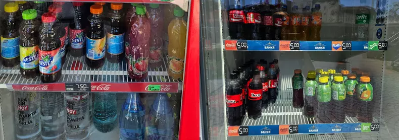 Pret suc 0,5 l Romania vs Bulgaria