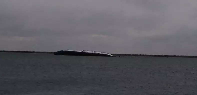 O navă care transporta 14.600 de oi s-a răsturnat pe o parte, în Portul Midia