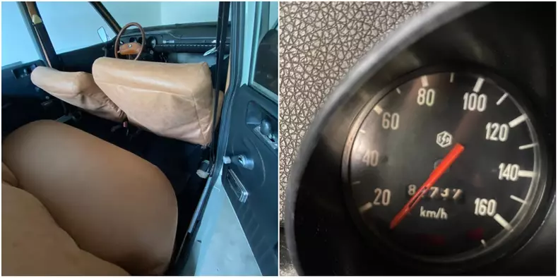 mașină Dacia 1300 de culoare gri, fabricată în iunie 1981 la uzina de la Mioveni (2)
