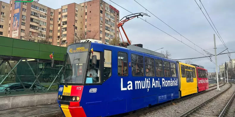 Tramvaiul tricolor -Foto Facebook STB 5