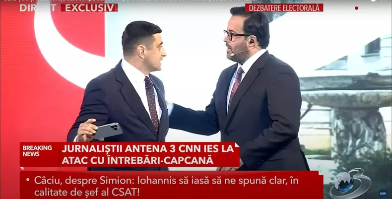 George Simion a întrerupt emisiunea de la Antena 3 moderată de Mihai Gâdea