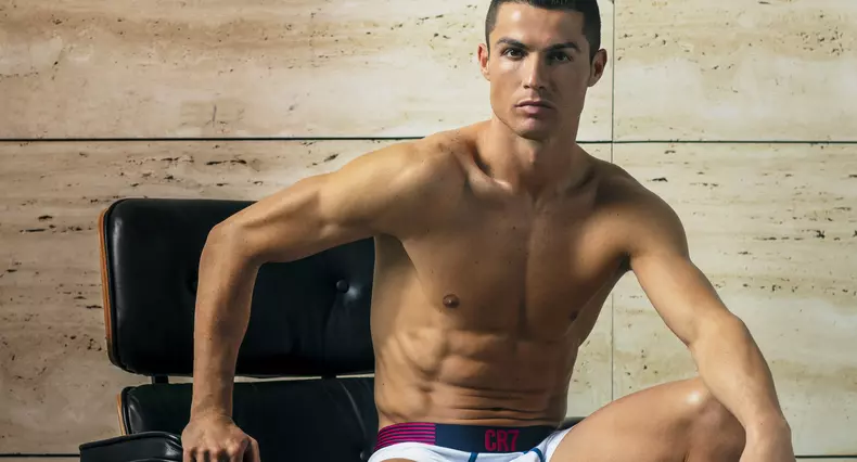Cristiano Ronaldo is the full package as he strips down for CR7