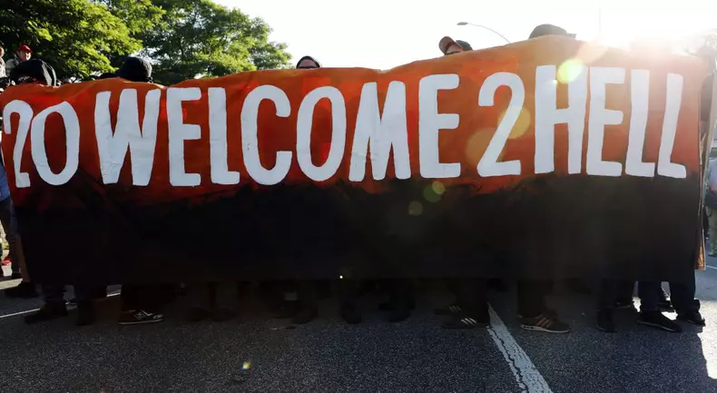 Protest against G20 Summit in Hamburg