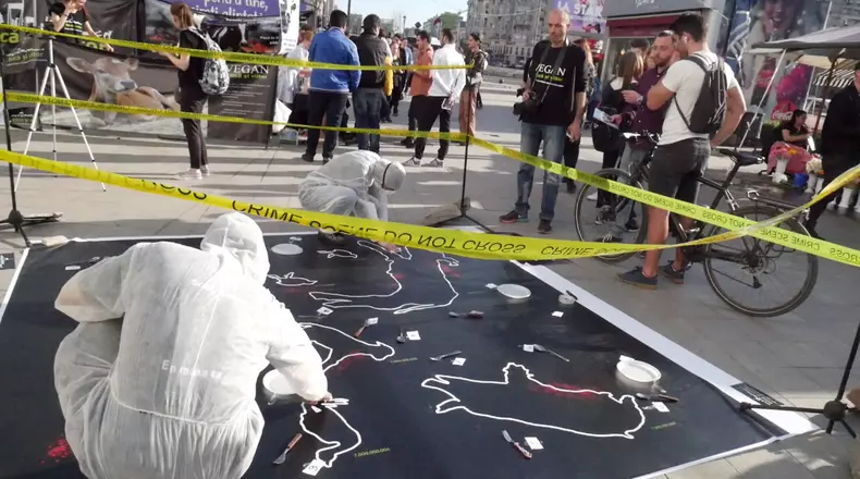 Veganii au protestat înainte de Paște