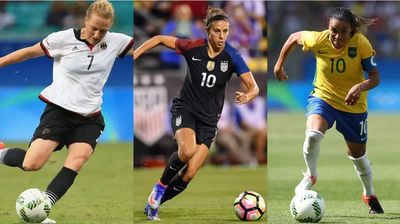Melanie Behringer, Carli Lloyd, Marta