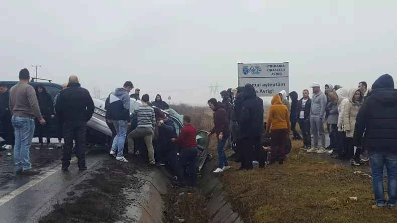 accident în Avrig, județul Sibiu (1)