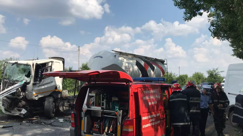 Trafic blocat pe șoseaua de centură din București din cauza unui accident (1)
