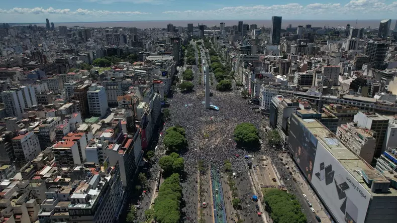 Victory parade for World Cup winner Argentina