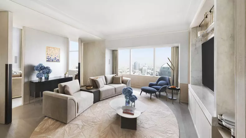La suite de l'hôtel "Four Seasons" où va séjourner Cristiano Ronaldo à Riyad en Arabie Saoudite